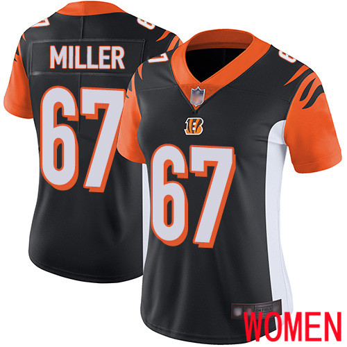 Cincinnati Bengals Limited Black Women John Miller Home Jersey NFL Footballl 67 Vapor Untouchable